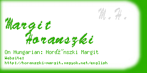 margit horanszki business card